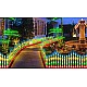 Gărduleț decorativ LED pentru exterior, interconectabil, 3 m, 160 LED-uri, multicolor