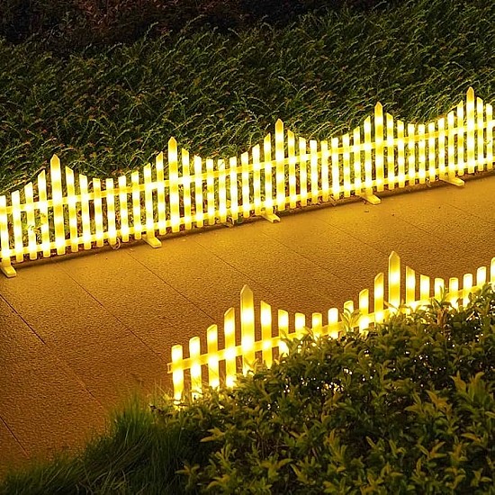 Gărduleț LED decorativ pentru exterior, 3 m, 160 LED-uri, lumină alb cald, interconectabil