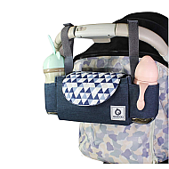 Geanta organizator pentru  carucior cu suport izolat pentru biberon si scutece