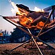 Gratar pentru camping pliabil cu plasa din otel inoxidabil