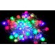 Pachet 2 instalatii 15 metri franjuri cu flash lumina alba si fir alb gros + 1 cadou instalatie brad 