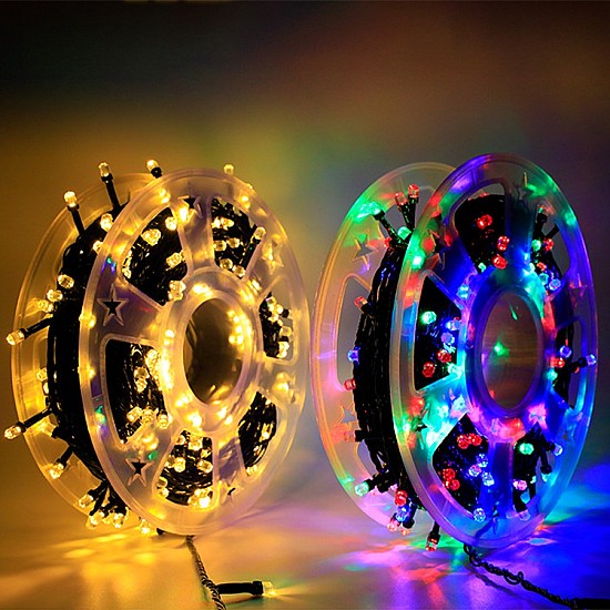 Set 2 Instalatii model rola 50 m ,model diamant, 240 LED culori diverse