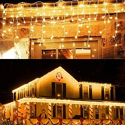 Instalație Franjuri 20 m, 500 LED, exterior rezistent, diverse culori
