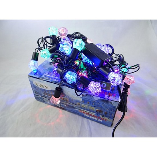Instalație pentru Brad 40 LED model Diamant, multicolor, interior