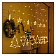 Instalație franjuri Luminoasă Ploaie 12 Figurine, LED alb cald, interior/exterior