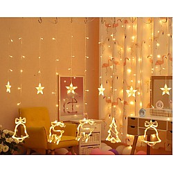 Instalație franjuri Luminoasă Ploaie 12 Figurine, LED alb cald, interior/exterior