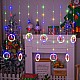 Instalație Perdea cu Cercuri și Figurine, 120 LED multicolor, 3 m, interior