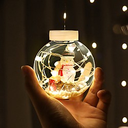 Instalație Globuri cu Moș Crăciun, 10 globuri LED, 2.5 m, interior/exterior
