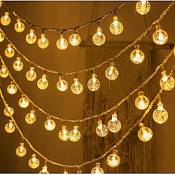 Instalație Solară 5 m, 30 LED globuri, exterior, diverse culori