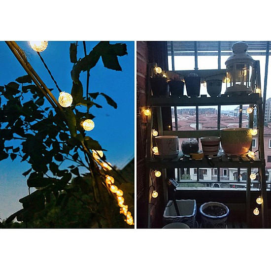Instalație  50 Globulețe LED, 10 m, diverse culori, interior/exterior