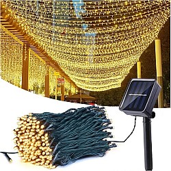 Instalație Solară 60 m, LED diverse culori, cu telecomandă, exterior rezistent