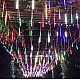 Instalație Ploaie de Meteorți, 8 tuburi × 50 cm, interconectabilă, LED diverse culori