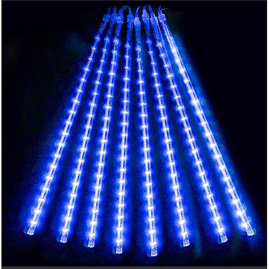 Instalație Ploaie de Meteorți, 32 tuburi × 30 cm, interconectabilă, LED diverse culori