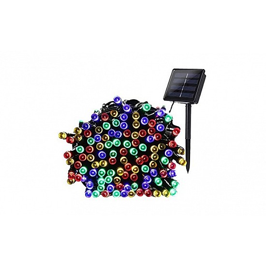 Set 2 Instalatii 100 leduri, 12 metri, Incarcare solara