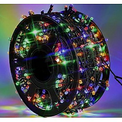 Instalatie rola de exterior ,rola 50m, led-uri model V8 diamant, diverse culori