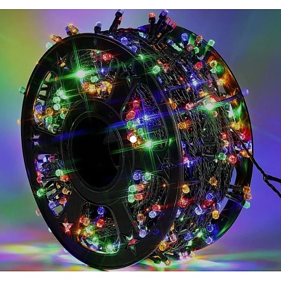 Instalatie rola de exterior ,rola 50m, led-uri model V8 diamant, diverse culori