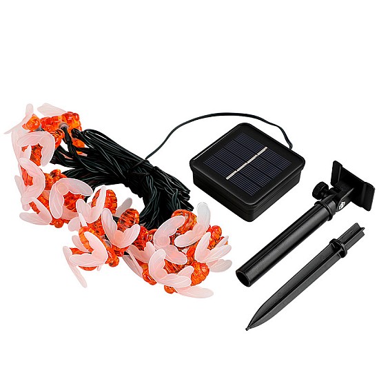 Set 2 Instalatii cu incarcare solara 50 led , albinute  diverse culori