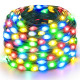 Instalatie tip banda led  de exterior  cu 8 jocuri de lumini sir de 20m ,180 led , IP44, Multicolor