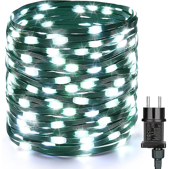 Set 2 Instalatii tip banda led  de exterior  cu 8 jocuri de lumini sir de 20m ,160 led , IP44,diverse culori