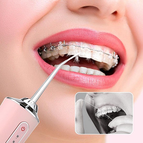 Irigator Bucal si Oral Profesional cu 4 Capete Curatare, 3 Moduri de Lucru, Portabil, Rezervor 220 ml