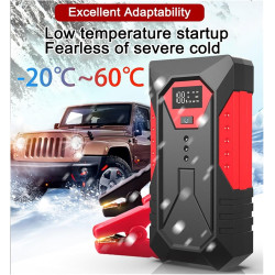 Jump Starter și Powerbank Andowl Q-D1090, 15000mAh, Negru-Rosu – Start rapid pentru auto