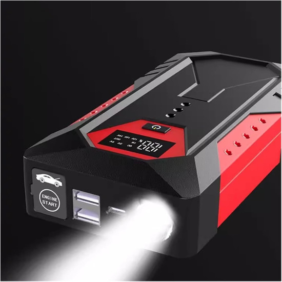 Jump Starter și Powerbank Andowl Q-D1090, 15000mAh, Negru-Rosu – Start rapid pentru auto