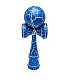 Kendama profesionala din lemn 18 cm culoare albastru/alb