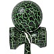 Kendama profesionala din lemn 18 cm culoare verde/negru