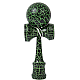 Kendama profesionala din lemn 18 cm culoare verde/negru