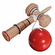 Kendama profesionala din lemn 21 cm, bila rosie