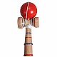 Kendama profesionala din lemn 21 cm, bila rosie
