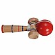 Kendama profesionala din lemn 21 cm, bila rosie