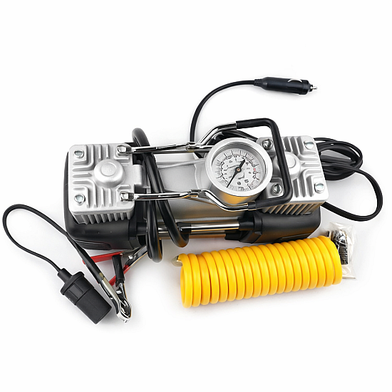 Kit pentru pana Auto cu compresor 12V, 2 cilindri si 7 accesorii