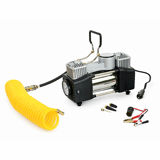 Kit pentru pana Auto cu compresor 12V, 2 cilindri si 7 accesorii