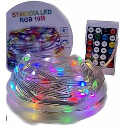 Kit banda smart, RGB, 10m cu  telecomanda si jocuri de lumini in functie de ritm muzica