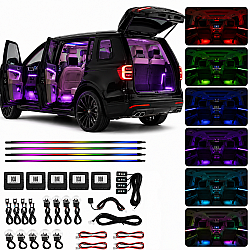 Kit Lumini Ambientale Auto Acrilic 18 in 1 RGB cu APP Control