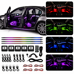 Kit Lumini Ambientale Auto Acrilic 18 in 1 RGB cu APP Control
