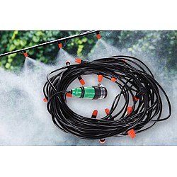 Pachet Promotional !Hamac colorat cu bara de lemn si Kit pentru racit terasa 15 m + Aparat impotriva insectelor Cadou!