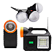 Kit solar de iluminare GD Times GD-102, 3 becuri, boxa BT, radio, 80W