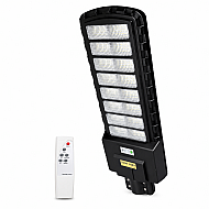 Lampa Solara Stradala JORTAN LED 800W cu Senzor de Lumina si Miscare, Telecomanda si Baterie 12000mAh