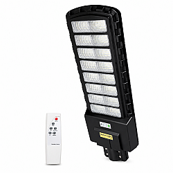 Lampa Solara Stradala JORTAN LED 800W cu Senzor de Lumina si Miscare, Telecomanda si Baterie 12000mAh