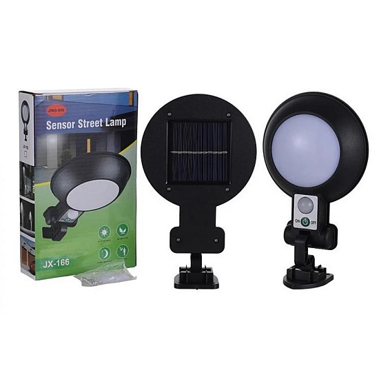 Lampa rotunda 32 LED cu panou solar si senzor de miscare JX-155