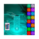 Lampa de masa stil cristal cu led si 16 culori,telecomanda si touch,incarcare USB