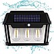 Set 2 Lampi Solare Perete LED 3 Becuri cu Senzori