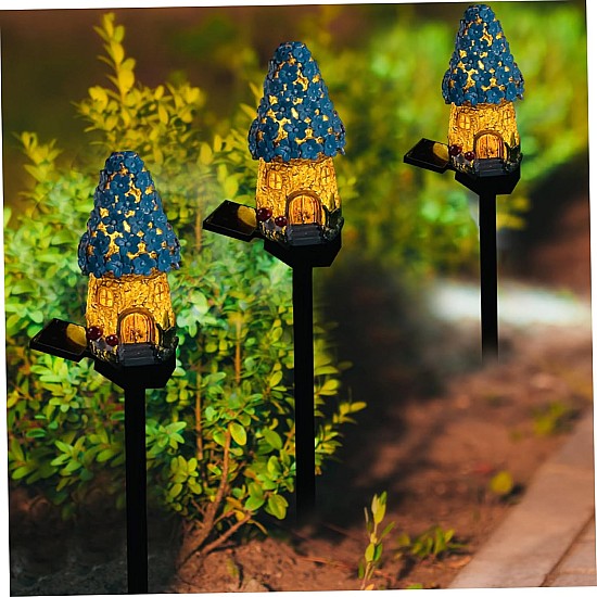 Set 2 lampi solare decor gradina – casute cu flori 