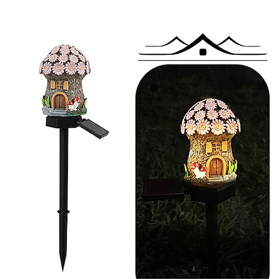 Set 2 lampi solare decor gradina – casute cu flori 