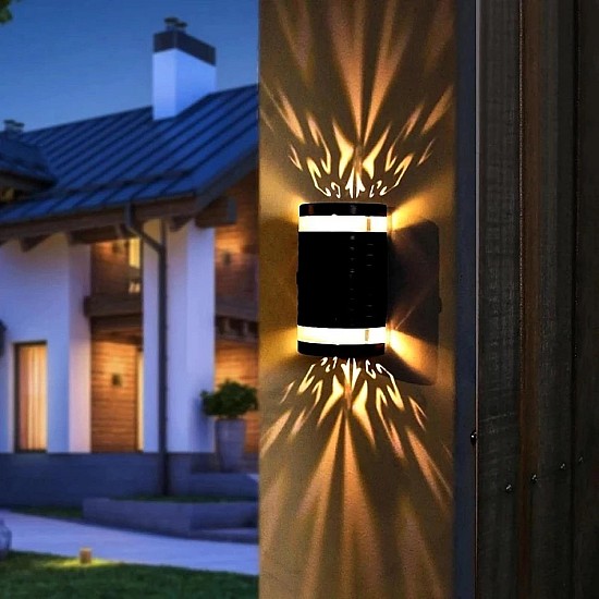 Lampa solara decorativa pentru perete IP65, 1.2V, 600mah, 15.1 x 9 x 6 cm