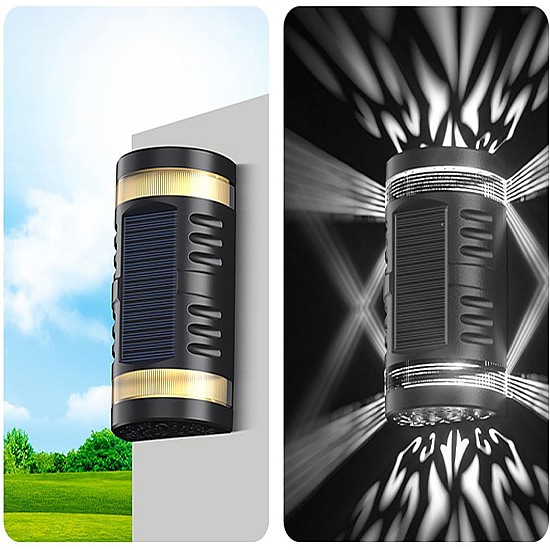 Lampa solara decorativa pentru perete IP65, 1.2V, 600mah, 15.1 x 9 x 6 cm