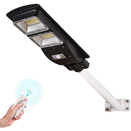 Lampa stradala pentru exterior, 60 watt , cu incarcare solara si senzor de miscare