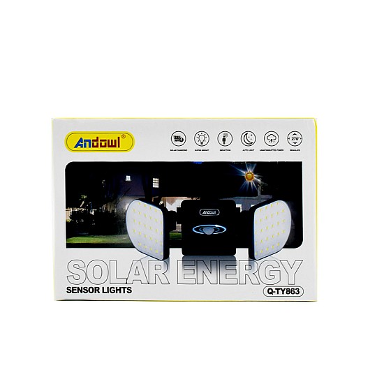 Lampa solara de perete cu senzor de miscare  si 56 leduri,Andowl Q-TY863